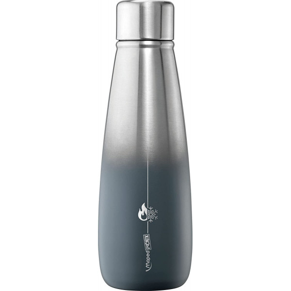 Gourde isotherme - Gris - Acier inoxydable - 500ml - Maped - Picnik