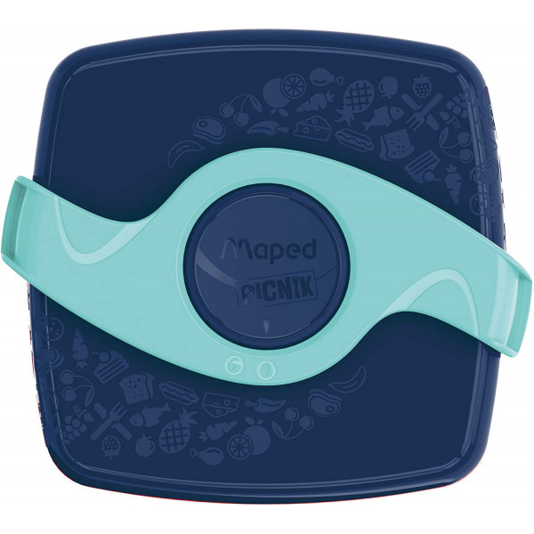 Boîte à déjeuner et goûter - Plastique - Bleu - 2 compartiments - 1,4 L - 15 x 17 cm -Maped