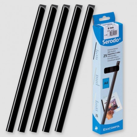Serodo - Baguettes À Relier - A4 - 3Mm - X25 - Noir pas cher
