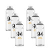 photo-Lot de 6 bombes de peinture MTN 94 - Noir mat Ral 9011 - 400ml