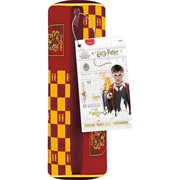 Trousse - Ronde - Harry Potter - Gryffondor - Rouge - 20 x 7,5 cm