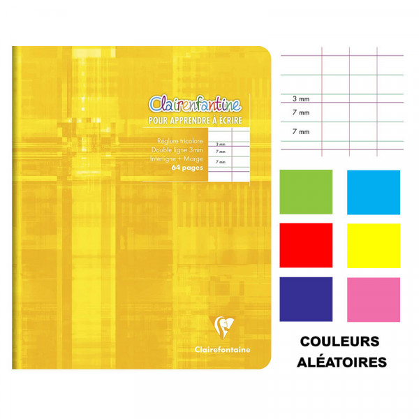 Cahier d'écriture - 17x22(cm) - DL 3 mm - 64 pages - sans spirale - Clairefontaine