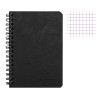photo-Carnet - 9x14 cm - Petits carreaux - 100 pages - Couverture noir - Spirales
