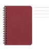 photo-Carnet - 9x14 cm - Lignes - 100 pages - Couverture rouge - Spirale