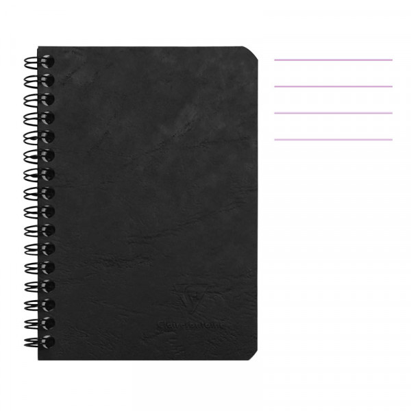 photo-Carnet - A5 - 14x21cm - Lignes - 100 pages - Couverture noir - Spirale