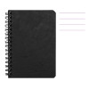 photo-Carnet - A5 - 14x21cm - Lignes - 100 pages - Couverture noir - Spirale