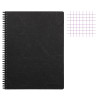 photo-Cahier - A4+ - 22,5x29,7cm - Petits carreaux - 160 pages - Couverture noir - Spirale