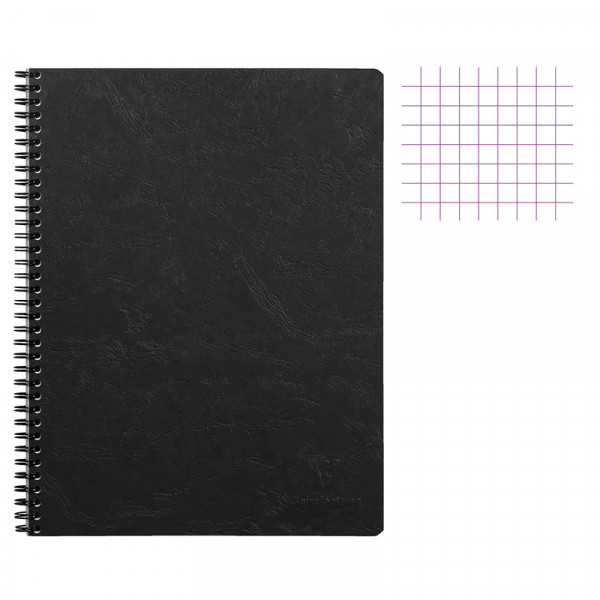 photo-Cahier - A4 - 21x29,7cm - Petits carreaux - 100 pages - Couverture noir - Spirale