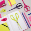Ciseaux - Bureau - Scolaire - 17 cm - Jaune fluo - Milan