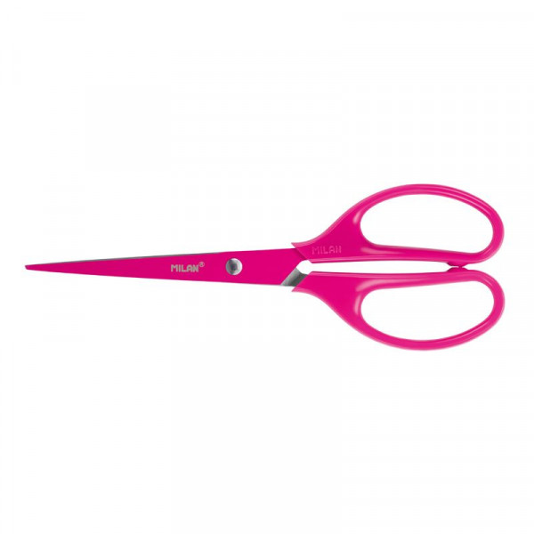 photo-Ciseaux - Bureau - Scolaire - 17 cm - Rose fluo - Milan