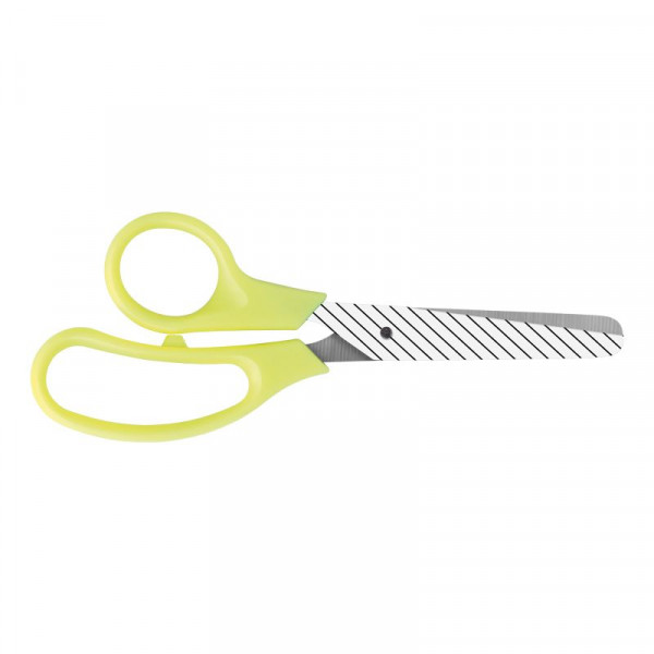 Ciseaux - Scolaire - 13,4 cm - Poignées ergonomiques - Jaune - Milan