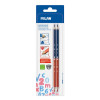 Lot de 2 crayons de couleur - Double pointe - Rouge et bleu - Milan