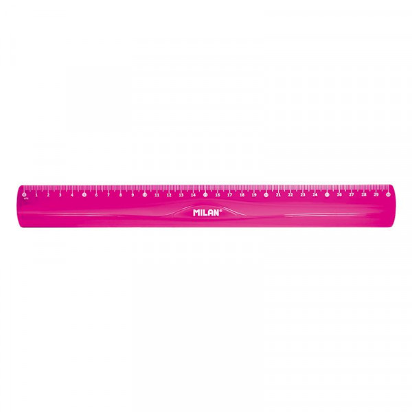 Set de traçage - Règle - Equerres - Rapporteur - Rose - Plastique - Milan