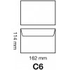 Paquet de 25 enveloppes - Blanches - C6 114X162mm - Auto-adhésive - Avec cases