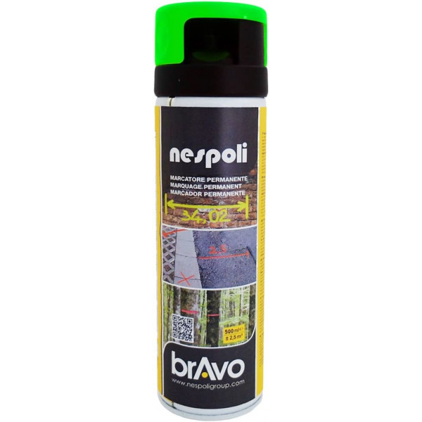photo-Bombe de peinture professionnelle Nespoli traceur de chantier - vert fluo