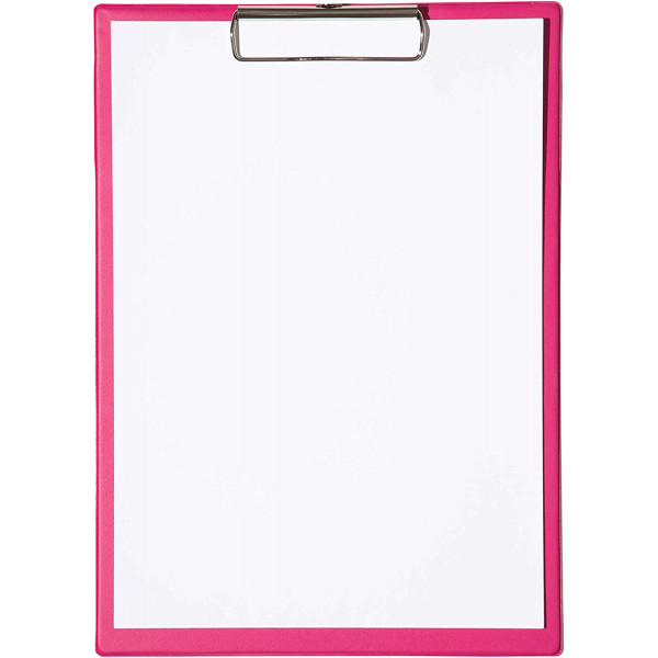 Porte-bloc plastifié - format A4 - rose - MAUL