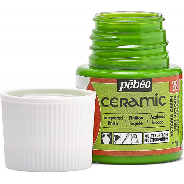 Peinture pour céramique - Vert victoria - Pébéo - Ceramic - 45ml