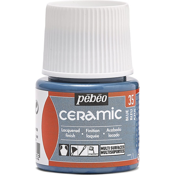 photo-Peinture pour céramique - Bleu - Pébéo - Ceramic - 45ml