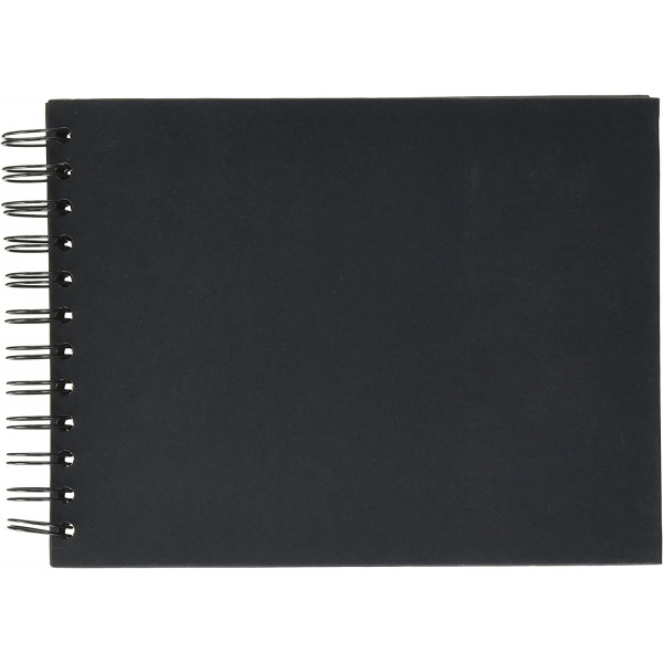 photo-Album à personnaliser - Noir - 21 x 16 cm - Spirale - Papier épais - Clairefontaine