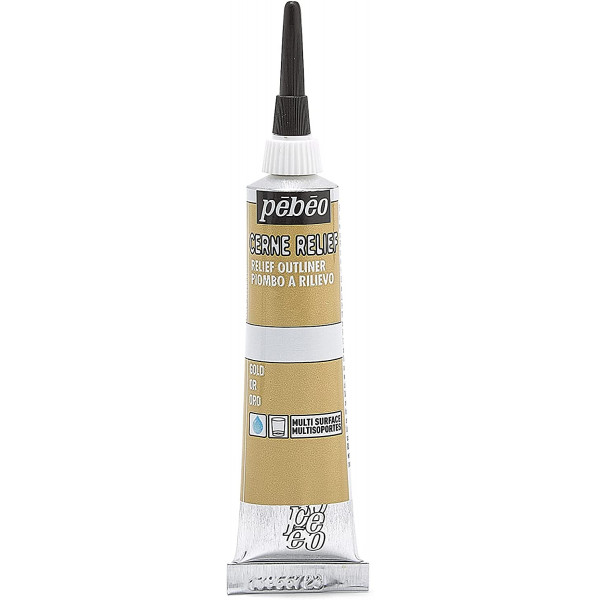 photo-Tube de Cerne Relief - Or - Pébéo - 20 ml