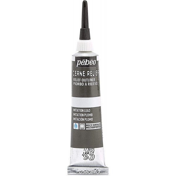 photo-Tube de Cerne Relief - Gris plomb - Pébéo - 20 ml