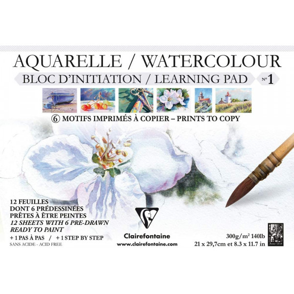 Bloc Papier Aquarelle Van Gogh Noir 140lb - 12 Feuilles A4 Pour Techniques Humides