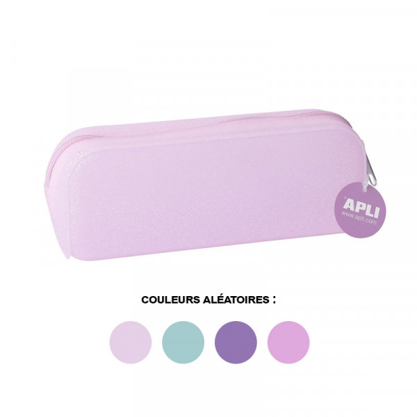 photo-Trousse - Rectangulaire - Paillettes - Rose - Vert - Violet - Silicone - Apli