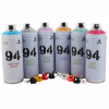 Lot 6 Bombes peinture PASTEL + 10 Caps assortis | Surdiscount