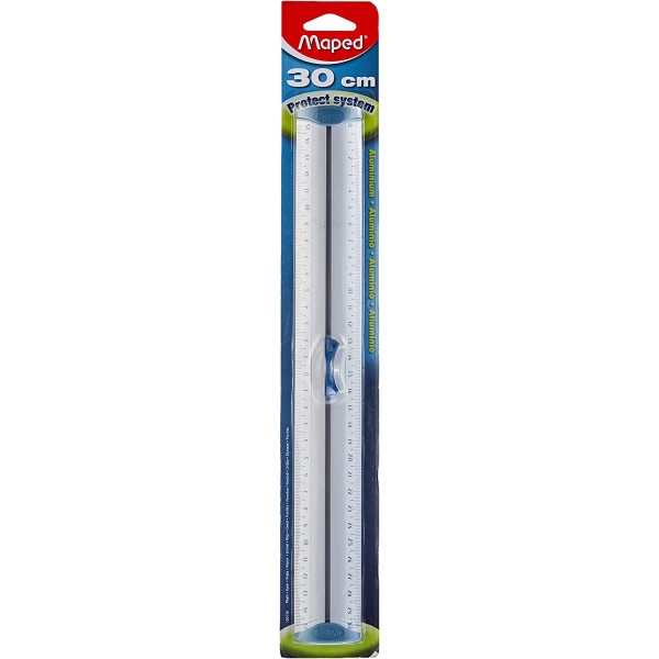 photo-Triple décimètre - Règle - 30 cm - Aluminium - Maped
