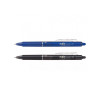 2 stylos FriXion Ball Clicker 0.7 pointe moyenne noir bleu Pilot + stickers