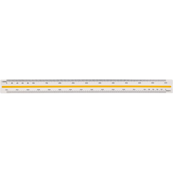Règle triangulaire - Kutch - Echelles de réduction 1:500 1:1000 1:1250 1:1500 1:2000 1:2500 - Maped