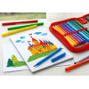 24 feutres de coloriage - Pointe moyenne - Encre lavable - Faber-Castell