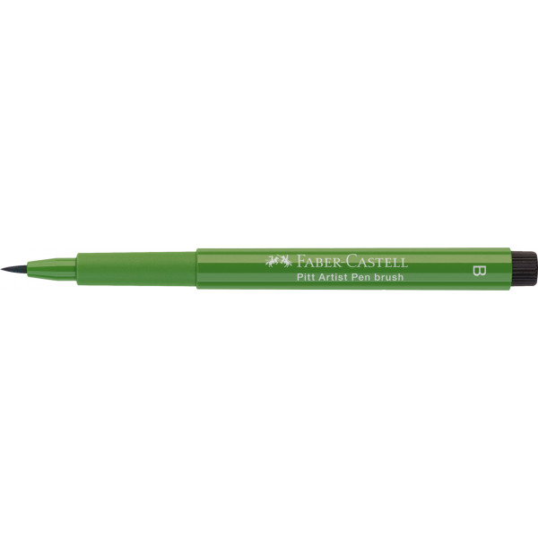 photo-Feutre à dessin - Pointe pinceau - Vert permanent olive - Pitt Artist - Faber-Castell