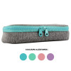 photo-Trousse - Scolaire - Rectangulaire - Gris chiné et pastel - Tissu - Apli