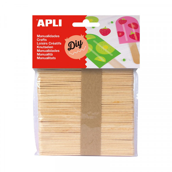 Sachet de 50 bâtonnets en bois naturels Apli Kids | Surdiscount