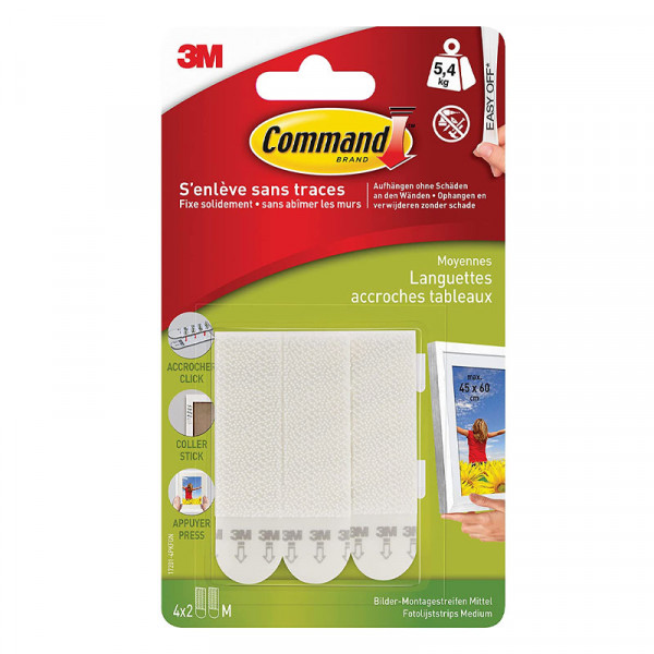 Languettes accroches tableaux 5,4kg - Command | Surdiscount