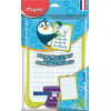 Ardoise blanche - Effaçable - 2 faces - Brosse - Feutre effaçable - Maped