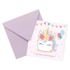 Cartons d'invitation et enveloppes - Anniversaire enfant - Licorne - Clairefontaine