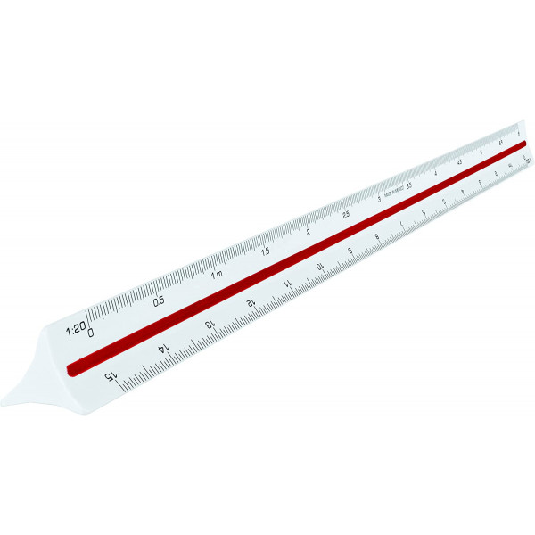 Règle triangulaire - Kutch - Echelles de réduction 1:100 1:200 1:300 1:400 1:500- Maped