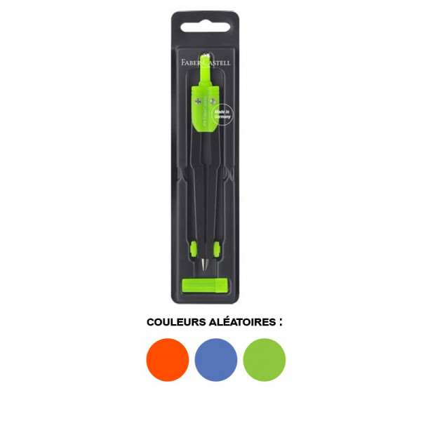 Compas - Scolaire - Avec mine graphite - Corps en métal - Faber-Castell