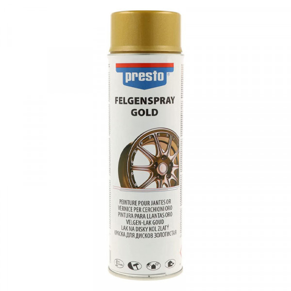 Bombe de peinture pour jantes Or - 500ml - Presto | Surdiscount