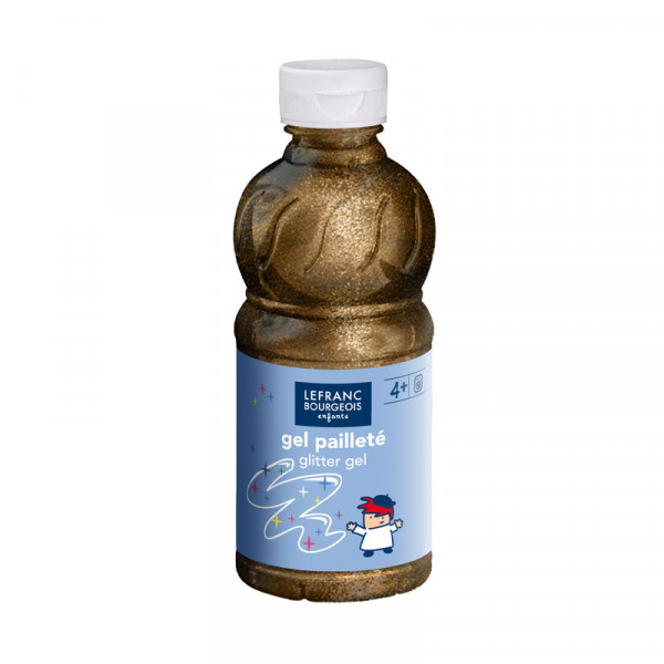 Gel pailleté - Or - peinture pour enfant - Flacon de 250ml - Lefranc Bourgeois | Surdiscount