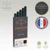 Cartouches d'encre pour stylo plume - Parker - Encre noire - Grand format