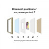 Passe-partout - Blanc cassé - 20x20cm - Photo 14x14cm - Pour cadre - Encadrement