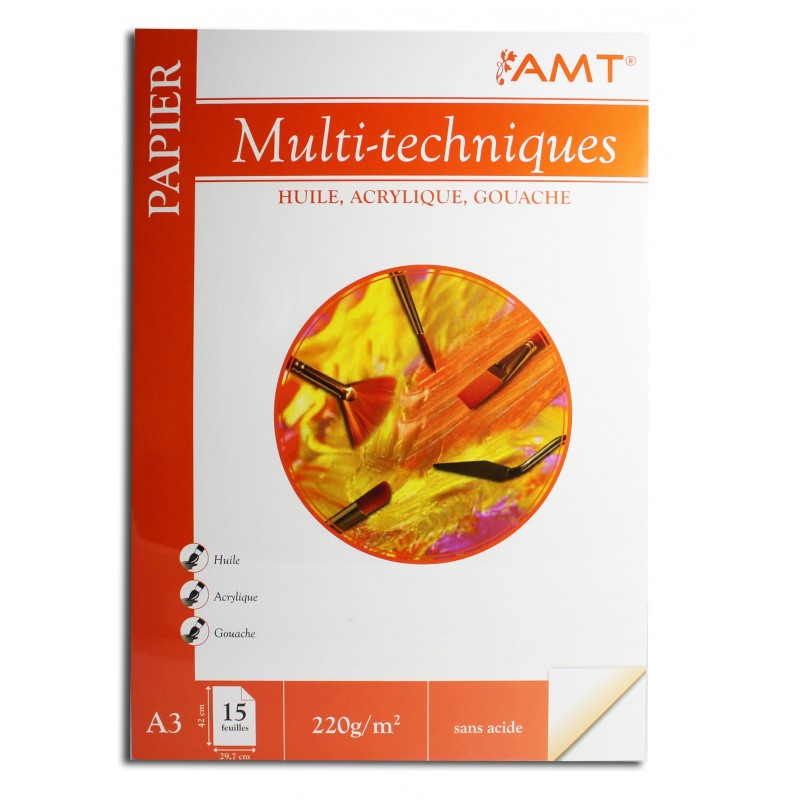 photo-Bloc - Multi techniques - A3 - 15 feuilles - 220g - Huile, acrylique, gouache - AMT