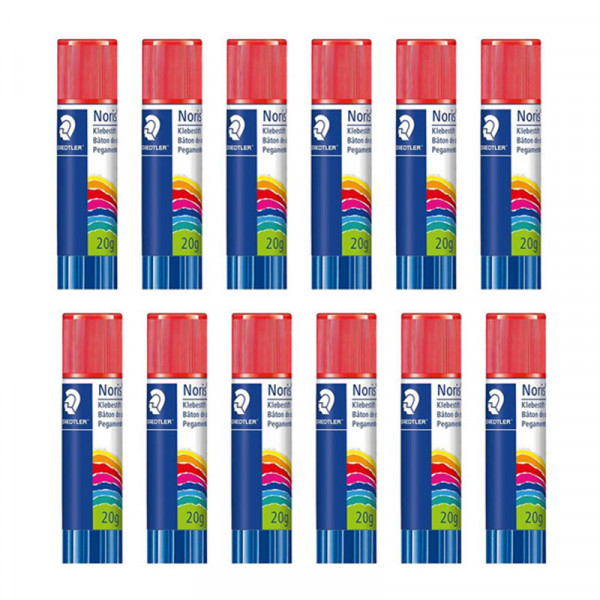 photo-12 bâtons de colle blanche - Staedtler - 20G