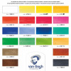 Peinture aquarelle - Boîte de 18 demi-godets - Couleurs assortis - Van Gogh
