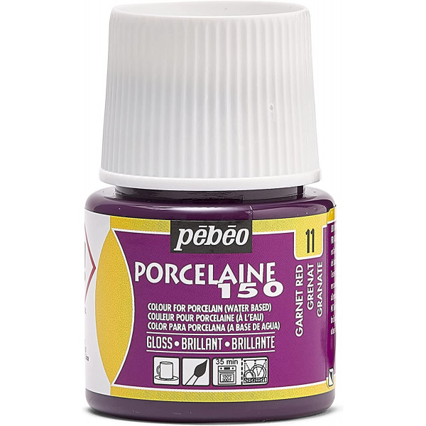 photo-Peinture pour porcelaine - Pébéo - Porcelaine 150 - Grenat - 45 ml