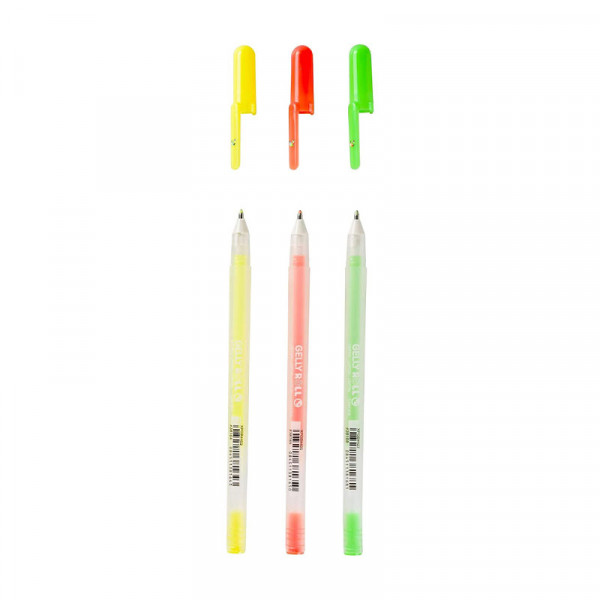 Set de 3 stylos Gelly Roll Moonlight fluorescent - Sakura