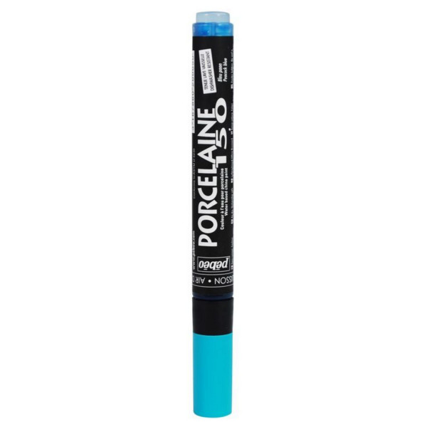 photo-Feutre pour porcelaine - Pébéo - Porcelaine 150 - Pointe normale 1,2mm - Bleu Paon